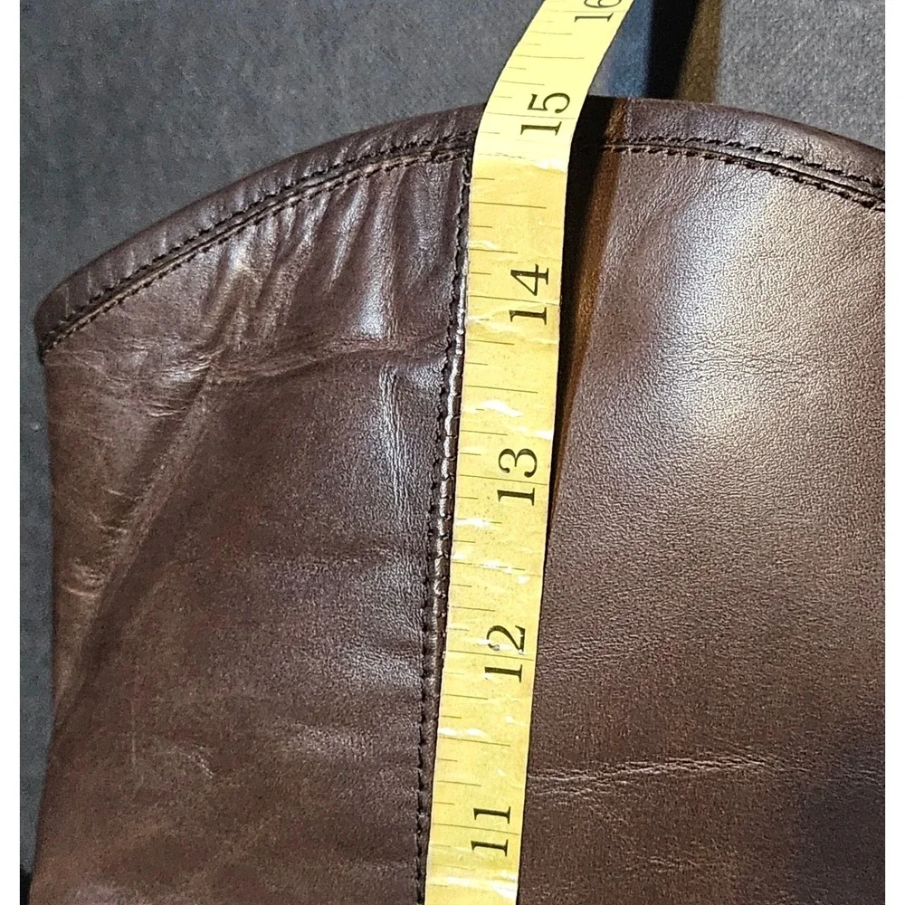 FRYE Melissa Button‎ 2 Knee High Riding Boots Women's Size 5.5M Smoke Leather